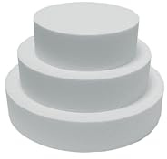 XXL Styropor Tortendummy 3-teilig 42cm Hoch Tortenattrappe Hochzeit | 3-stöckige Torte oder 3 Scheiben zur Einzelverwendung