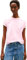Tommy Hilfiger Donna T-Shirt Maniche Corte Script con Scollo Rotondo, Rosa (Classic Pink), M