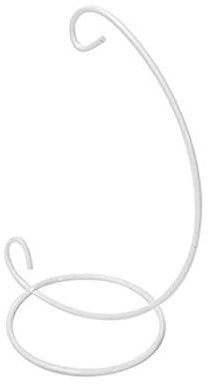 MYCreatoy Ornament Display Stand, 9 Iron Hanging Stand Rack Table Lantern Candle Glass Globe Air Plant Terrarium Ornament Holder Candlestick for Home offiece Party Wedding Decoration (White, 1PC)