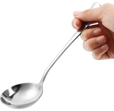 Lusofie Gravy Ladle Stainless Steel Ladle Multipurpose Ladle Spoon Upgraded Mini Ladle Small Ladles for Serving Sauce or Spooning Gravies (Silver)