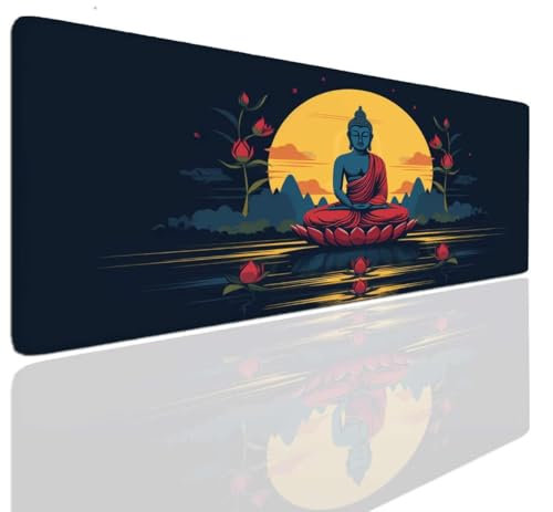 Zen Gaming Mouse Mat pad Extra large XXL 1400x600x4mm Keyboard Mat Desk Cover Mat Pad Soft mouse pads, Mousepad with Anti-Slip Base, Mousemat Washable Large Mouse Mats for Desk, PC, Laptop S-1256