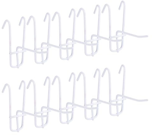 sourcing map 10 Grid Wall Hooks for Hanging, 2 Inch Grid Wall Panel Display Hook for Retail Stores, Home Office, Garage Storage, White