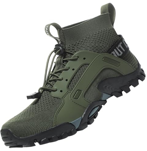 VTASQ Hiking Boots Mens Outdoor Non-Slip Trekking Mountaineering Shoes Trainers Lightweight Camping Climbing Shoes Sneaker Green 9 UK