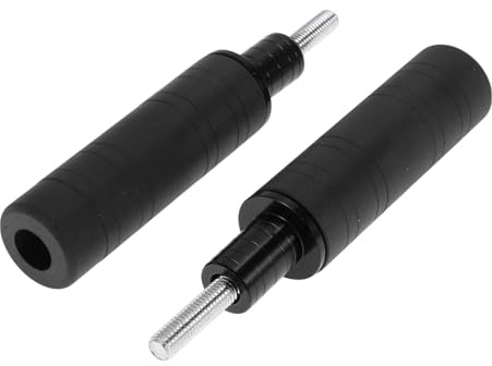 A ABSOPRO 0.67 Motorcycle Slider Frame Aluminum Alloy Plastic Black 2 Pcs