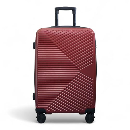 Infinity Medium Suitcase 24 Lightweight Hard Shell Luggage 4 Wheels Spinner 3-Digit Combination Lock Hard Shell Luggage for 15 to 20kg Red