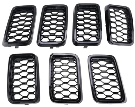 Griglia Radiatore Per Jeep Per Cherokee 2019 2020 2021 Inserto Anteriore Auto Nero Griglia Maglie Decorazione Copertura Ingresso Radiatore