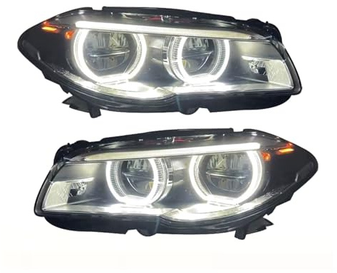 Automodell-Scheinwerfer, kompatibel mit BMW F10-Scheinwerfern 2011–2017, 520i 525i 530i F18, Scheinwerferprojektor, DRL, Autozubehör(2011-2013)
