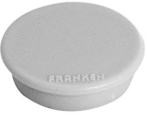 Franken GmbH HM20 12 - Haftmagnet für 300 g, Ø 24 mm, grau, 10 Stück