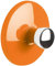 Spirella Handtuchhaken Haken Selbstklebend Bad und Küche Bowl Handtuchhalter Kleiderhaken Ohne Bohren Ø5 cm - Orange