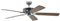 Pepeo 13322010132_v2 Ventilatore a soffitto senza illuminazione Potkuri, Acciaio, pale quercia, 132 cm