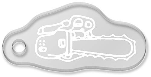 Azeeda 49mm 'Chainsaw' Clear Acrylic Keyring (AK00047401)