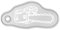 Azeeda 49mm 'Chainsaw' Clear Acrylic Keyring (AK00047401)