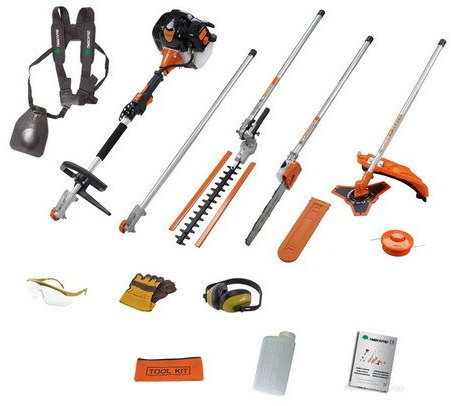 5IN1 BENZIN HECKENSCHERE - MOTORSENSE - HOCHENTASTER - ASTSÄGE - KETTENSÄGE 3 PS - 52CM³