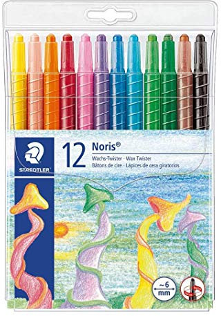 STAEDTLER Wachs-Twister Noris Club, 12er Weichplastiketui, Sie erhalten 1 Packung, Packungsinhalt: 12 er Etui