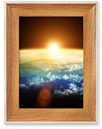 Dorado brilla superficie ilustración patrón escritorio marco de fotos de madera imagen arte pintura múltiples conjuntos