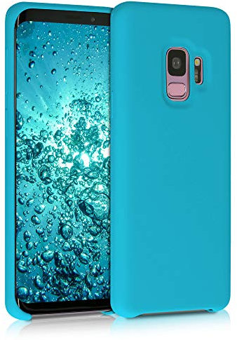 kwmobile Hülle kompatibel mit Samsung Galaxy S9 Hülle - Silikon Handy Case - Handyhülle weiche Oberfläche - kabelloses Laden - Cool Glacier