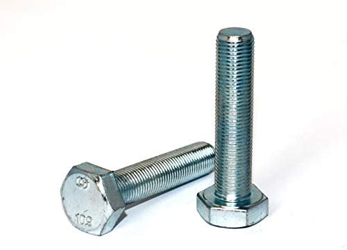 Sechskantschraube M20x1,5x45 DIN 961 Stückzahl 5 Feingewinde Stahl galvanisch verzinkt 10.9 Gewinde bis zum Kopf