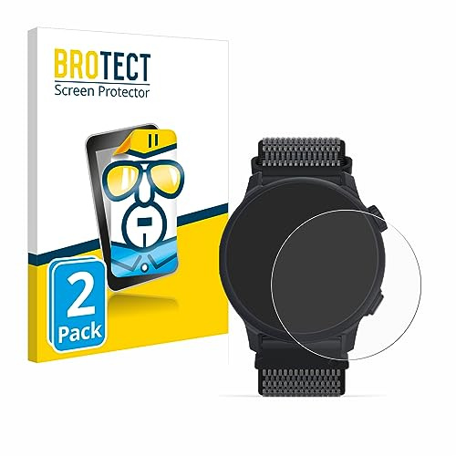 BROTECT Schutzfolie für Coros Pace 2 | 2 Stück Transparenter Displayschutz Made in Germany Klare Displayschutz-Folie Clear Einfache Montage Case-Friendly
