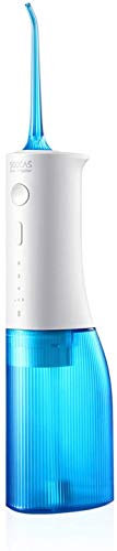 Soocas Akku-Zahnreiniger SOOCAS Professional Munddusche 240ML Tragbare und wiederaufladbare Wasser-Zahnseide mit 7 Modi und 4 Jet-Tipps IPX7 Wasserdichter USB-Akku für 80 Tage Aufladen W3PRO Blau