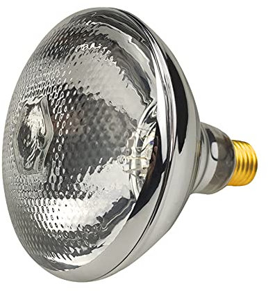 BONGBADA 2 Pack Heat Lamp Infrared Bulbs PAR38/250 Watts Glass Lamp Bulb for Food Service, Brooder Bulb, Chicks, Pet, Bathroom, Light Therapy Use E26 Base, Flood Light Heat Lamp Bulb