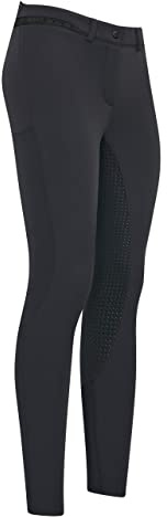 euro-star Damen Softshell Reithose Queen Diamond Full Grip schwarz