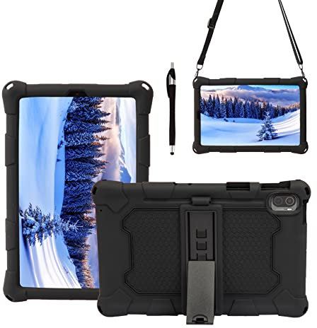 Jenyoog Case for Lenovo Tab M10 / M10 HD 10.1 Case with Kickstand & Pencil Holder, Shockproof Cover with Shoulder Strap for Lenovo Tab M10 HD TB-X505F TB-X505L / M10 TB-X605F TB-X605L (Black)
