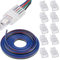 RUNCCI-YUN 5m Cable Extensión Tira LED Cable de Conexión DC 12V Cinta LED 4 Pin Cable Conector Banda LED Separable Extensio, sin pelar el cable 10mm Conectores de Tira de Luz LED de conexión rápida