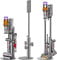 Lasvea Vacuum Stand Height-Adjustable, Storage Stand for Dyson V15 V12 V11 V10 V8 V7 Cordless Vacuum Cleaner, Organizer Holder Rack with 3 Clips for Max.8 Heads, 6.3 Lb Heavy Base, with Trigger Lock