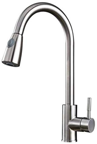 ZOLTA Wasserhahn Küche Küche Küchenarmatur - Moderne und Funktionelle Küchenarmatur Ausziehbar - Einhand Hochdruck aus Messing Mischbatterie Küche - Silber