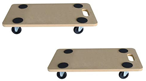 Spetebo Transport Rollbrett Tragkraft 150 kg - 2er Set - Möbelroller mit Tragegriff - Schwerlast Transporthilfe Pflanzenroller Rollwagen Transportroller