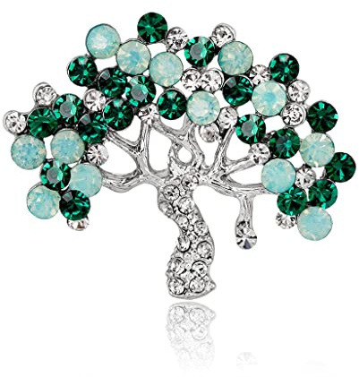Sudemota Boutons de Broche Broche d'arbre feuillu Vintage for Femme Broche botanique for Femme Cadeau Robe Manteau Accessoires (Color : A, Size
