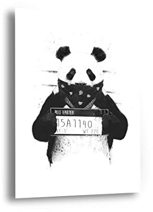 Hustling Sharks® Tierbild „Lustige Panda Bilder“ – Poster 30 × 45 cm | XXL Tierbild im Hochformat, Poster Tiere, Poster Schlafzimmer, Poster Kinderzimmer, Deko, Panda Bild