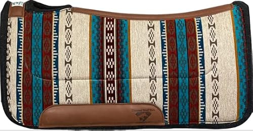 Diamond Wool Contoured Felt Ranch Western Saddle Pad for Horses 30x30-1 Thickness, Moonglade