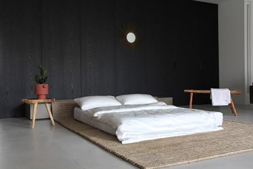 BYAKUYA Bettwäsche-Set Weiß 100% Eukalyptus Tencel Lyocell -Weicher als Seide- Luxus - Allergiker Bettbezug 135 x 200 mit Reißverschluss-Größen 135x200, 160x200, 200x200, 240x220 Sanftheit-Reinweiß