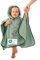 ULLENBOOM Poncho de bain bébé, éponge 100% coton (certifié OEKO-TEX) et fabriqué en UE - Idéal comme serviette de bain et peignoir pour enfants et bébés de 1 à 3 ans, vert sauge