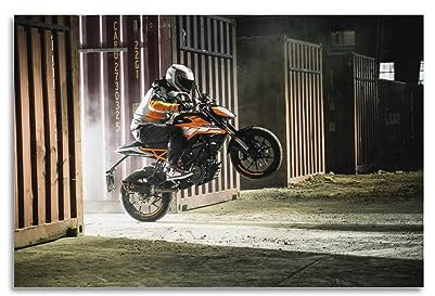 Superbike Poster KTM 125 Duke Sport Motocross Poster, dekoratives Gemälde, Leinwand, Wandposter und Kunstdruck, modernes Familienschlafzimmer-Dekor-Poster, 40 x 60 cm