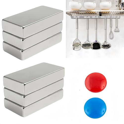 Magnete Stark,Neodym Magnete,Rechteckig Neodym Magnete,Flache Magnetplättchen,Kleine Magnete Starker,Mini Magnete für Handwerk, DIY, Küche und Zuhause