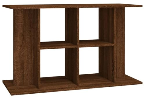 vidaXL Support pour Aquarium, Armoire pour Aquarium avec Rangement, Meuble de Base pour Aquarium, Décoration d'Intérieur, Chêne Marron Bois d'Ingénierie