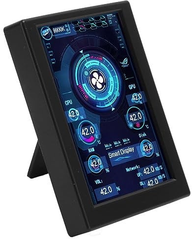 Monitor de Temperatura de Computadora de 3,5, Pantalla de Temperatura de PC, Panel de Sensor de PC para Carcasa de Computadora de PC, Mini Pantalla Secundaria IPS Tipo C PC CPU