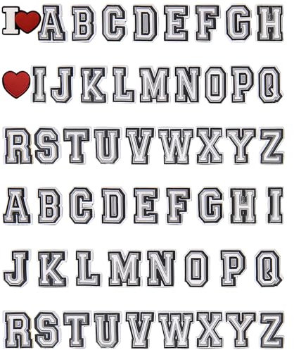CUNUEN 54 Stück Brief Schuhanstecker Für Croc Schuh Anstecker Schuhanhänger Buchstabe ABC-Z Nummer Zeichen Zubehör Letter Number Charms Pins Für Clogs Dekorationen