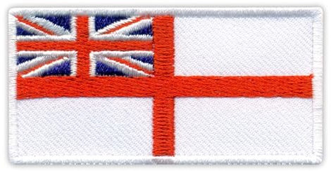 Weiße Flagge – Royal Navy Flag – Aufnäher – bestickter Aufnäher/Abzeichen/Emblem
