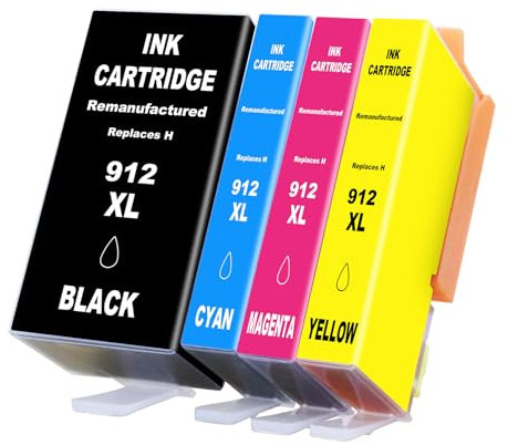912XL Druckerpatronen Kompatibel für HP 912 912 XL Multipack für HP OfficeJet Pro 8022 8022e Patronen 8020 8024 8025e,Officejet 8010 8012 8010e 8012e 8014e,HP Officejet 8010 Patronen