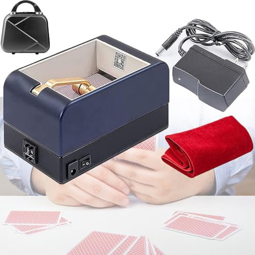 Automatischer Kartenhändler, intelligenter Spielkarten-Umgang Shuffler – 360-Grad-Drehung, perfekte Kartenspiele Zuhause Urlaub Party Zubehör