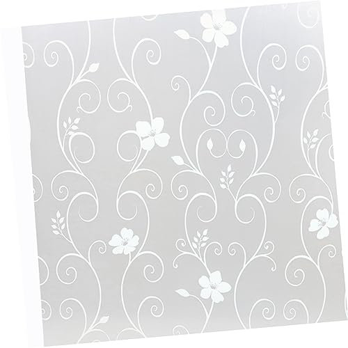 Zerodeko Selbstklebende Milchglas-fensterfolie Mit Iron-flower-muster Blickdichter Sichtschutz Uv-schutz Wiederverwendbar Für Bad Küche Büro Schlafzimmer Dekor