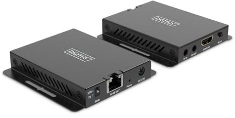 DIGITUS DS-55342 HDMI Extender – UHD 4K 120 Hz – 30 m über LAN-Kabel – Set: Sender & Empfänger – IR Infrarot – HDMI 2.1 & HDCP 2.3