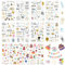 GROFIS Sticker Geburtstag Set (347 Motive), Selbstklebende Aufkleber Geburtstag, Birthday Stickers für DIY Geburtstagskarten Geschenke Gästebuch Fotoalbum Scrapbook, Party-Deko für Erwachsene & Kinder
