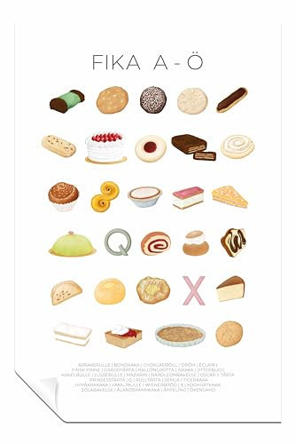 Panther Print Fika A-Ö ungerahmtes Poster, Bilder für Wände, Schlafzimmer, Wohnzimmer und Badezimmer, 91 x 61 cm