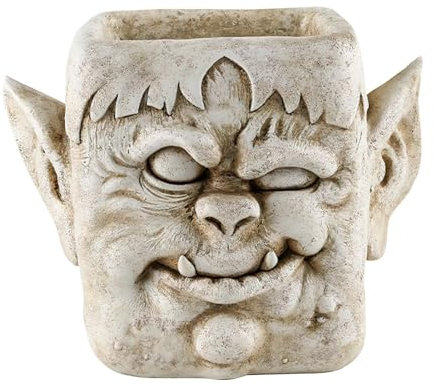 Maceta de Halloween, maceta para suculentas de Halloween, vampiro/Halloween, terror, maceta de cara de terror, macetas divertidas para suculentas, balcón, jardín, maceta para interior y exterior