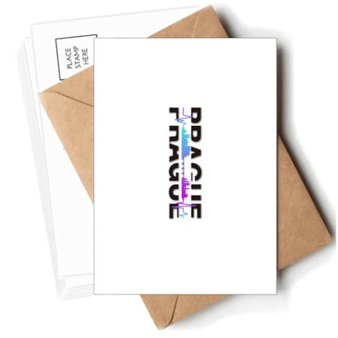 Urban Electric Wave Prag Building Postkarten Umschläge Blanko Notizkarten Mailing