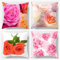4er Set Kissenbezug 70x70 cm Lila Orange Rosa Samt Dekorative Kissenbezüge Kissenhüllen für Sofa Schlafzimmer Wohnzimmer Outdoor Kissenhülle